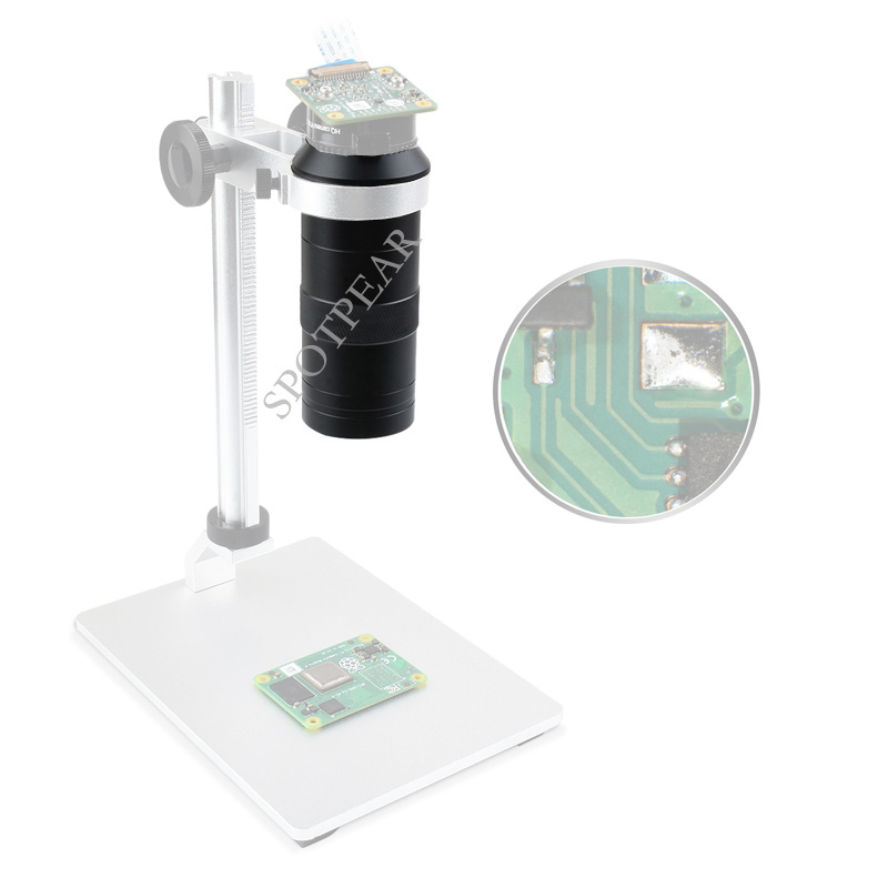 Raspberry Pi Hq Camera Microscope Lens - 라즈베리 파이 산업용 100X 현미경 렌즈,