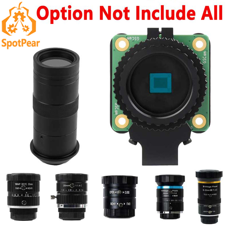 라즈베리 파이 글로벌 셔터 카메라 망원/100X-현미경 - Raspberry Pi Global Shutter Camera Imx296 리뷰 및 가격